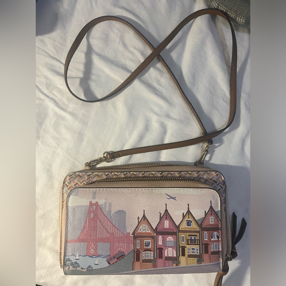 Cute painted wallet bag used good condition